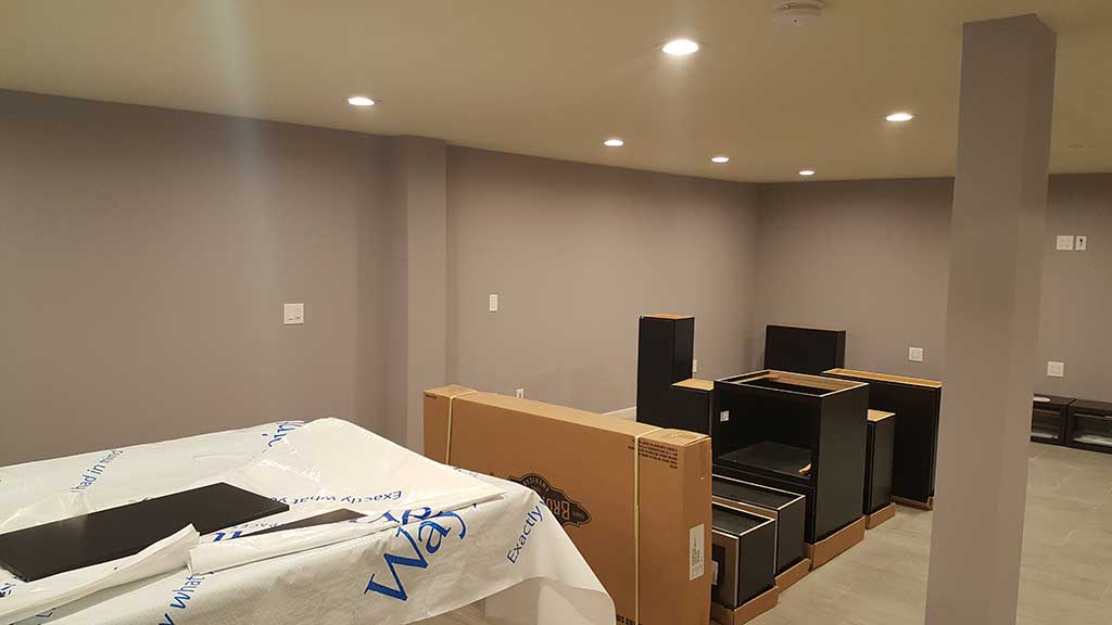 finished basement construction.