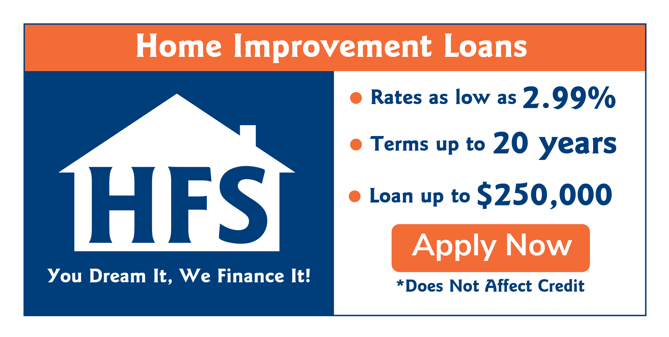 HFS financing badge